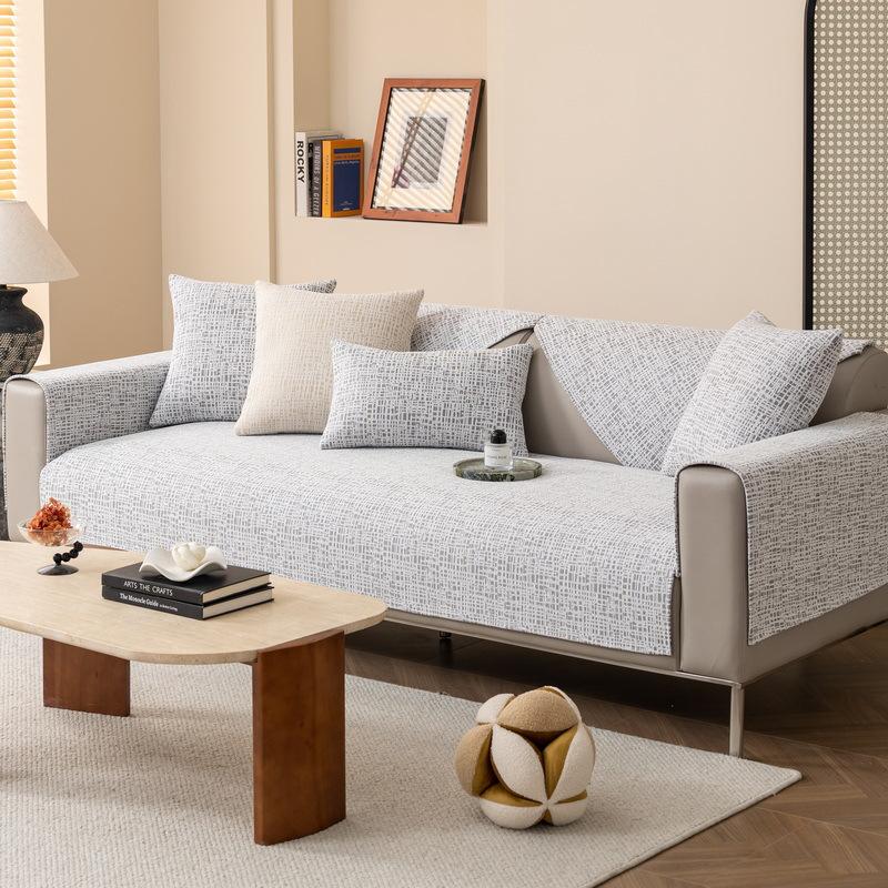 

Подушка для дивана из шенилла, универсальная противоскользящая подушка для всех сезонов, современный простой легкий чехол для дивана класса люкс, чехол для спинки и полотенце из ткани 70*70cm