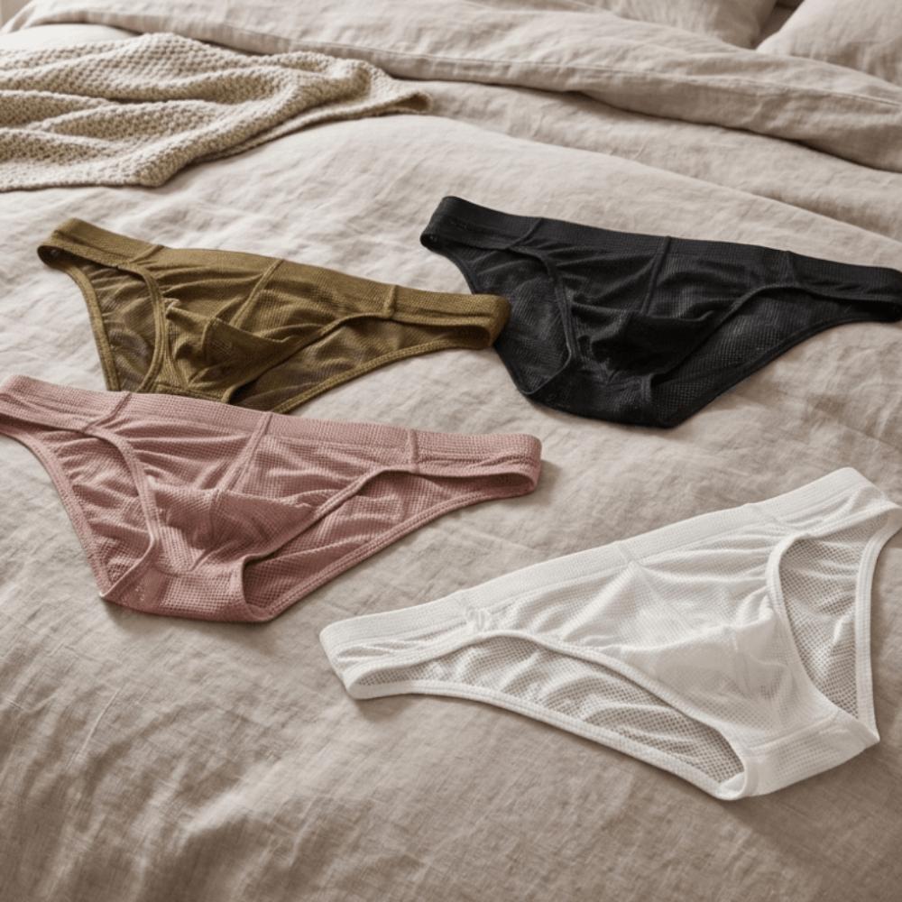 Stretch Men Briefs Low Waist Panties Simple Male Underwear Daily