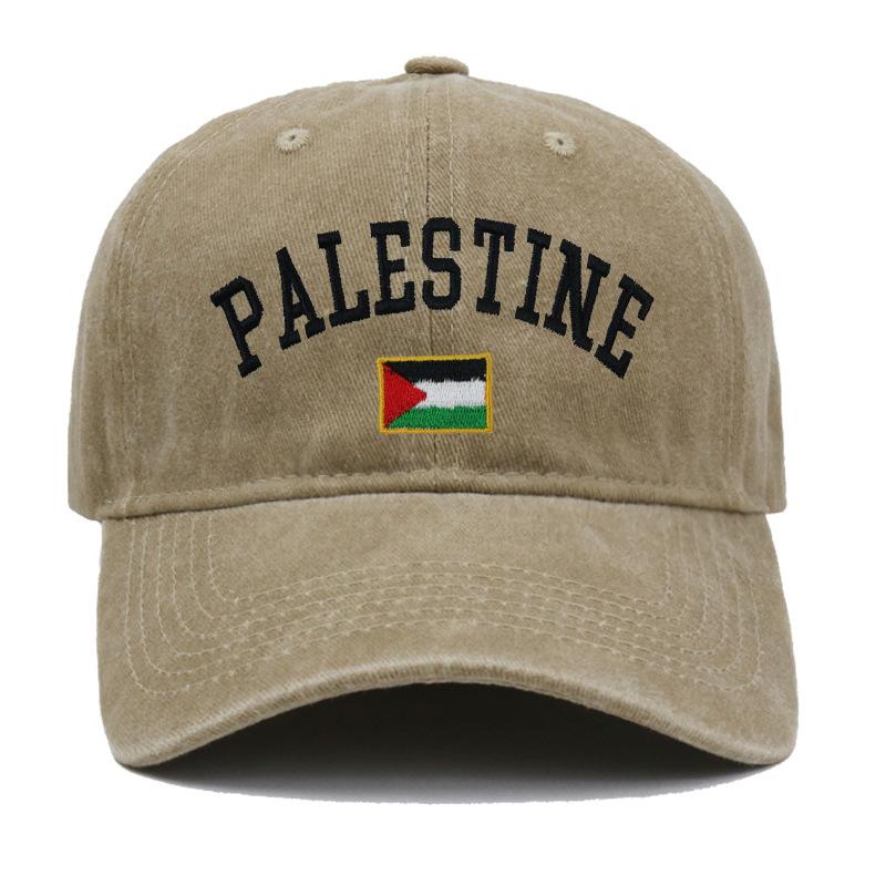 Palestine Flag Baseball Cap Classic Distressed Cotton Headwear Unisex Outdoor Summer Washed Adjustable Vintage Dad Hats Cap