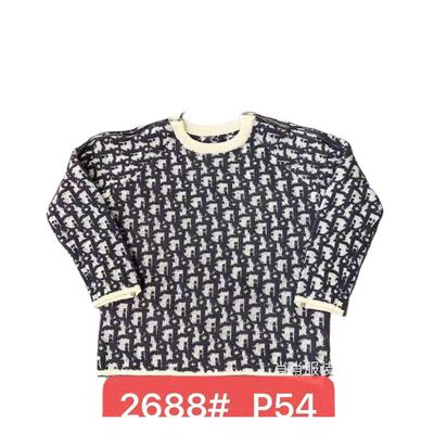 Unisex Light Luxury Jacquard Letter Sweater: Round Neck, Zipper, Long Sleeve, Casual Loose Knitwear for Autumn and Winter