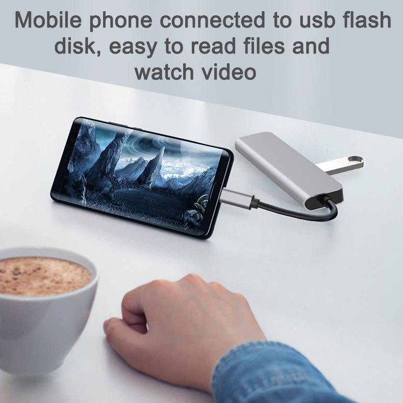 7-in-1 Type-C Portable Docking Station: Display, Charge, Screen Mirror - Aluminum Alloy