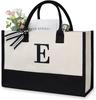 Large-Capacity Fashion Tote: Film-Coated Spliced Canvas Handbag