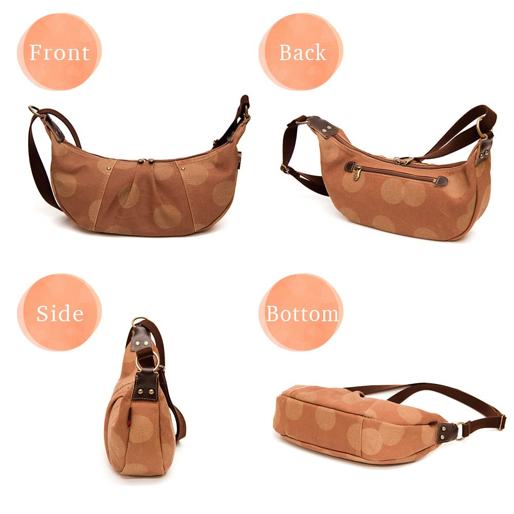 Body Shoulder Made In Persimmon Shibu Dyed Canvas Crossbody S [creareki] Bag, Bag, Women's, Japan, Bag, Bag, KS-326 (Owl)