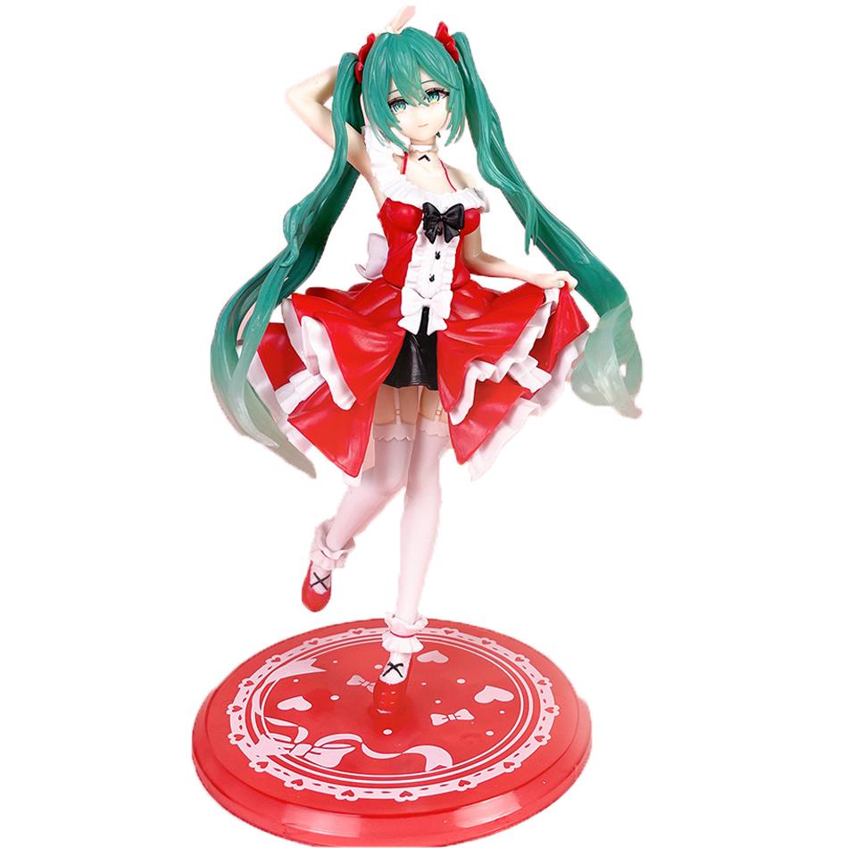 Sale Hatsune Miku Anime Figure Toys Cute Anime MIKU Standing Position PVC Action Figurine Kawaii Cartoon Model Doll