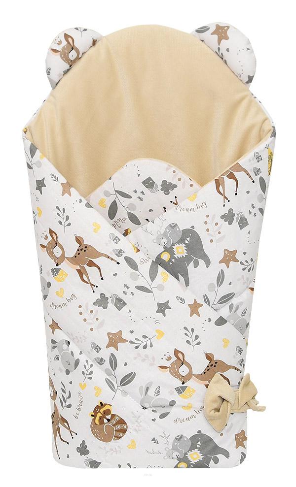 Baby wrap VELVET cappuccino deer beige