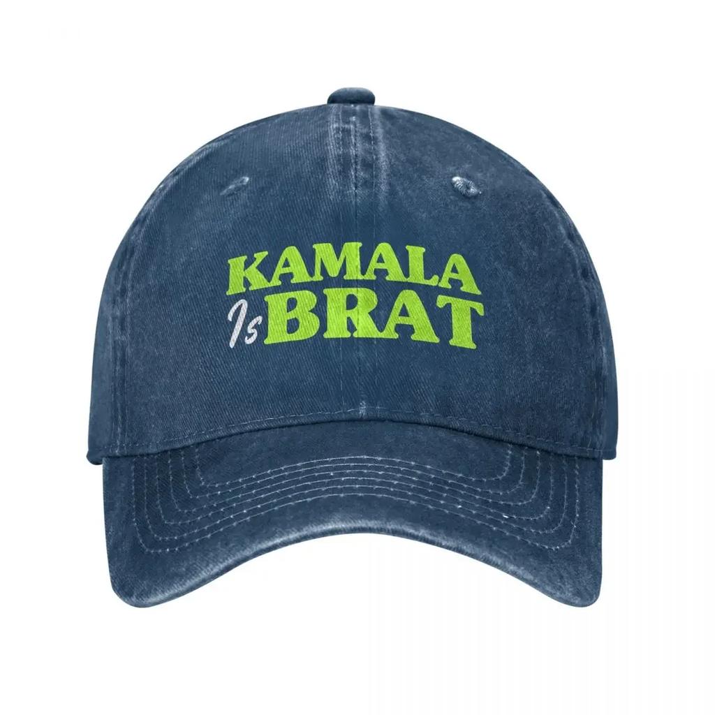 Kamala Harris Is Brat Unisex Style Baseball Caps Distressed Denim Caps Hat Casual Outdoor Activities Gift Sun Cap
