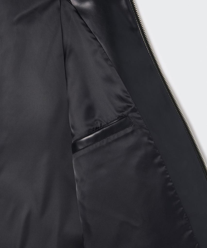 Musinsa Standard Synthetic Leather Cafe Racer Jacket [Black]