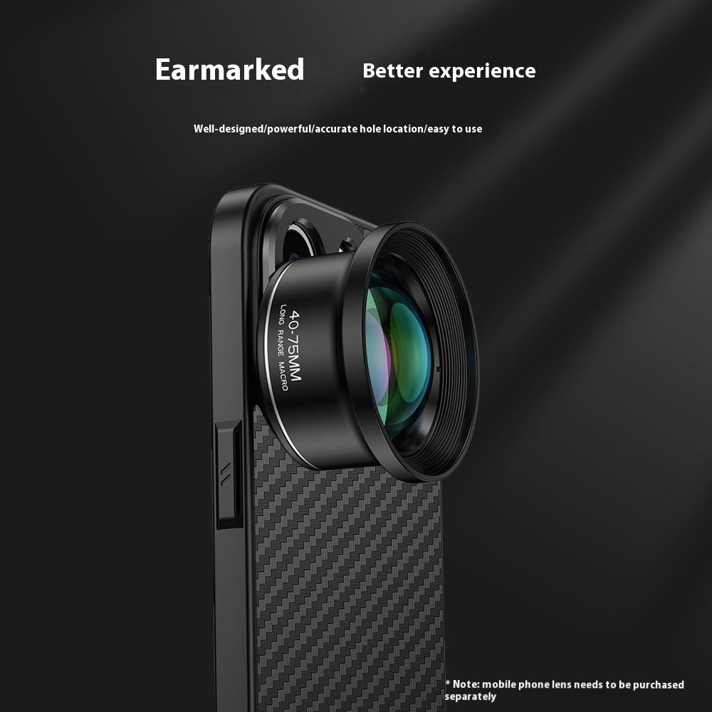For iPhone 15 Pro Max Case PC+TPU+Aluminium Alloy Phone Cover with 17mm Lens Backplate