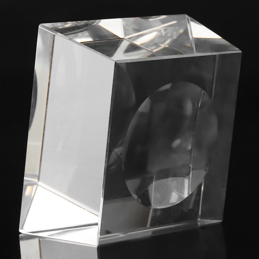 8cm Clear Crystal Ball Transparent Galaxies Sphere Fortune Ball Home Office Decor(Clear Base)