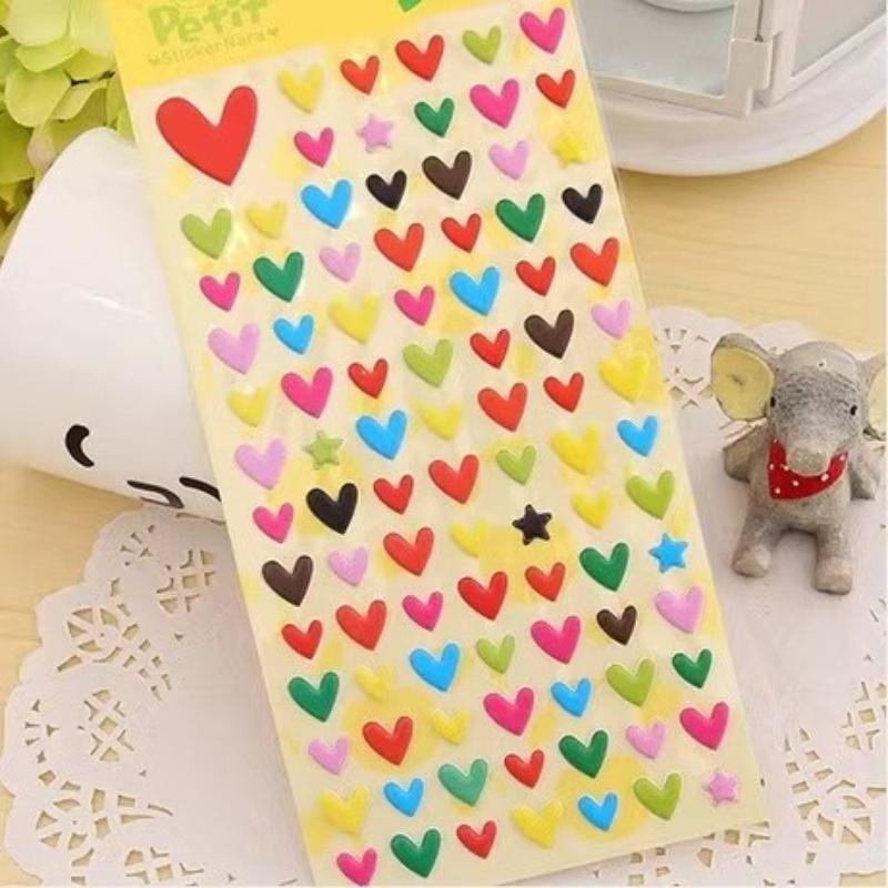 Childrens Cartoon Stationery Stickers 3D Three Dimensional Bubble Small Animal Kindergarten Reward Early Education Gift Lovely