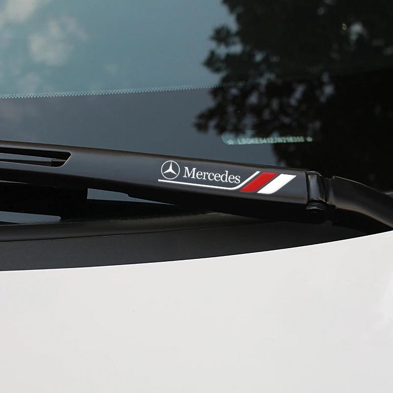 Auto Decor Decals Car Window Wiper Stickers For Mercedes Benz A B R G Class GLK GLA W204 W251 W463 W176 Creative Stickers Emblem