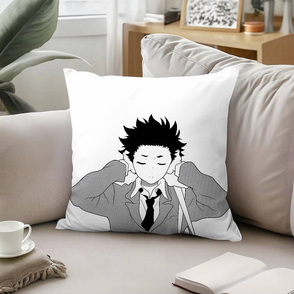 Anime A Silent Voice Throw Pillow Covers Pattern Cushion Cover Suitable For Sofa Bedroom Car Pillow Cover