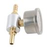 Universal 1/8Npt Fuel Pressure Gauge Liquid Filled Polished-Case 0-160Psi And Adaptor Kit For Car Fuel Injection Systems