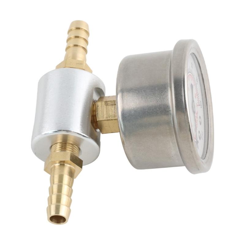 Universal 1/8Npt Fuel Pressure Gauge Liquid Filled Polished-Case 0-160Psi And Adaptor Kit For Car Fuel Injection Systems