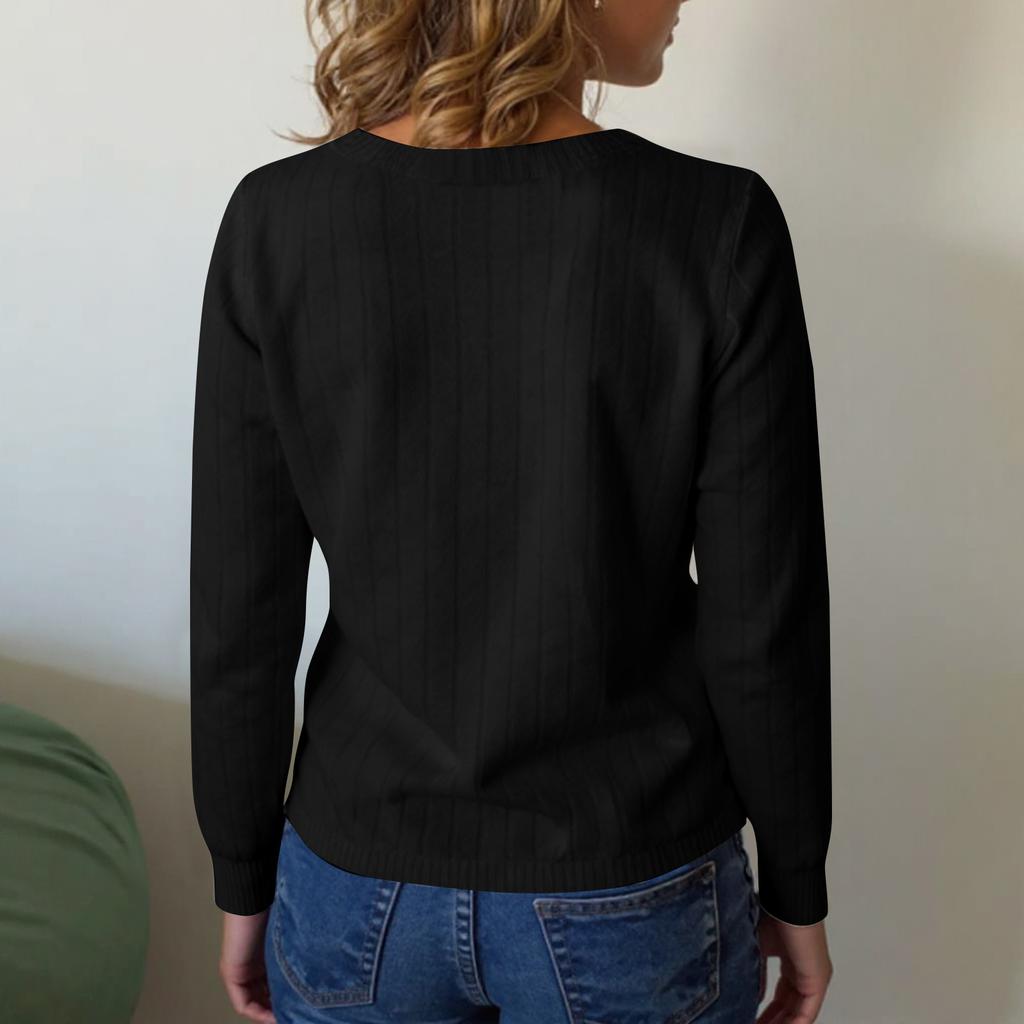 Women Fashion Pullover Sweater R-Neck Long Sleeve Shirts Blouse Knit Casual Cozy Clouds Top