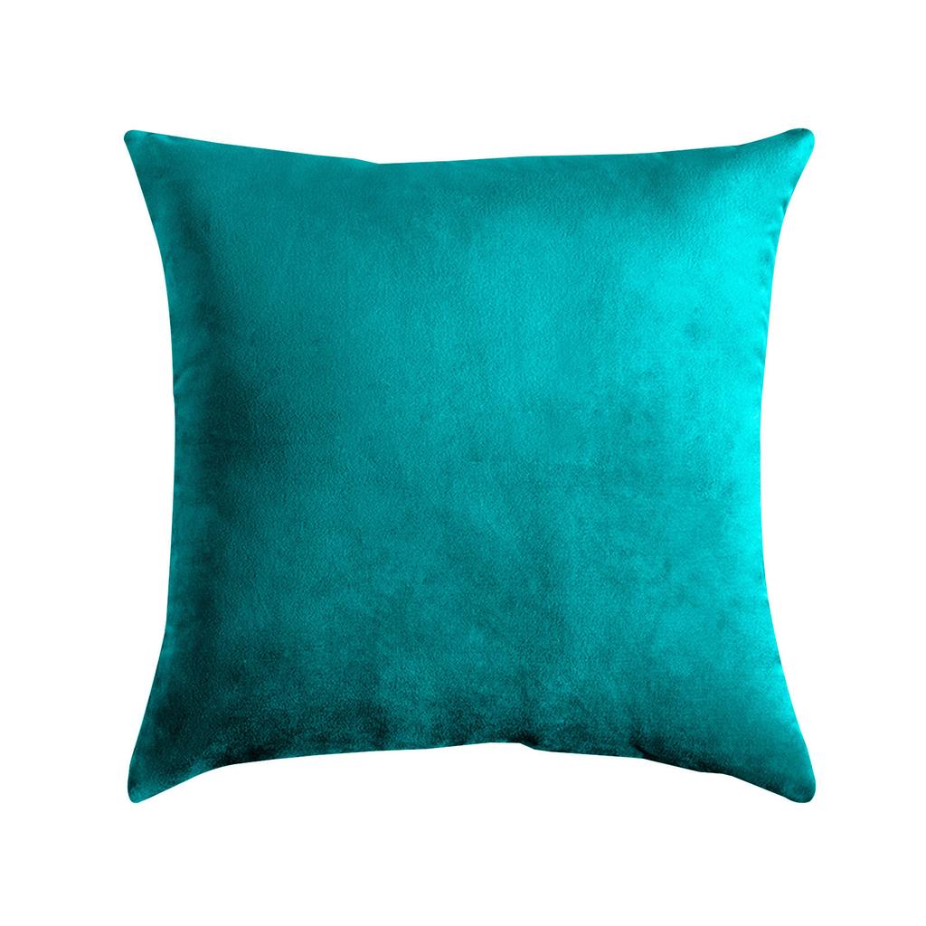 Decorative Pillowcase, Turquoise, Velvet