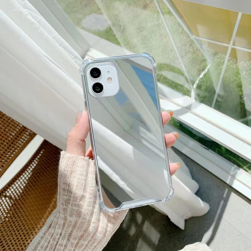

Mirror Phone Case For IPhone 17 16 15 14 13 12 11 Pro Max Xr Xs 8 7 Plus SE2/SE3 Shockproof Soft Back Cover iPhone 7