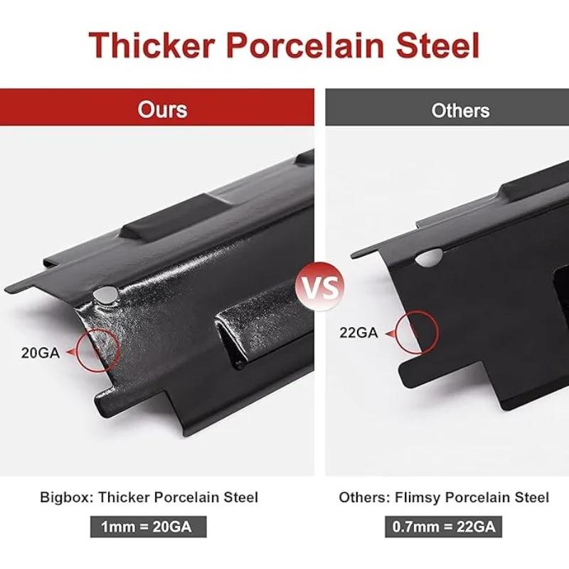 Grill Hitzeschutzblech Porzellanbeschichtete Gusseisen Grillroste Universell Strapazierfähig BBQ Kochroste Gasgrill Barbecue Ersatz