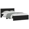 VidaXL Cadre de lit avec tête de lit noir 135x190 cm 3207505