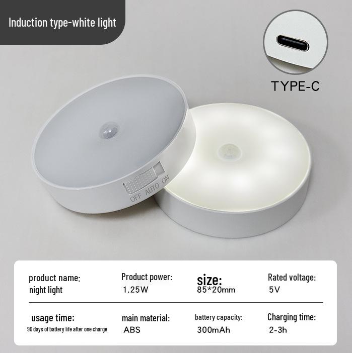 Smart LED Motion Sensor Night Light with Magnetic Charging for Bedroom and Wardrobe