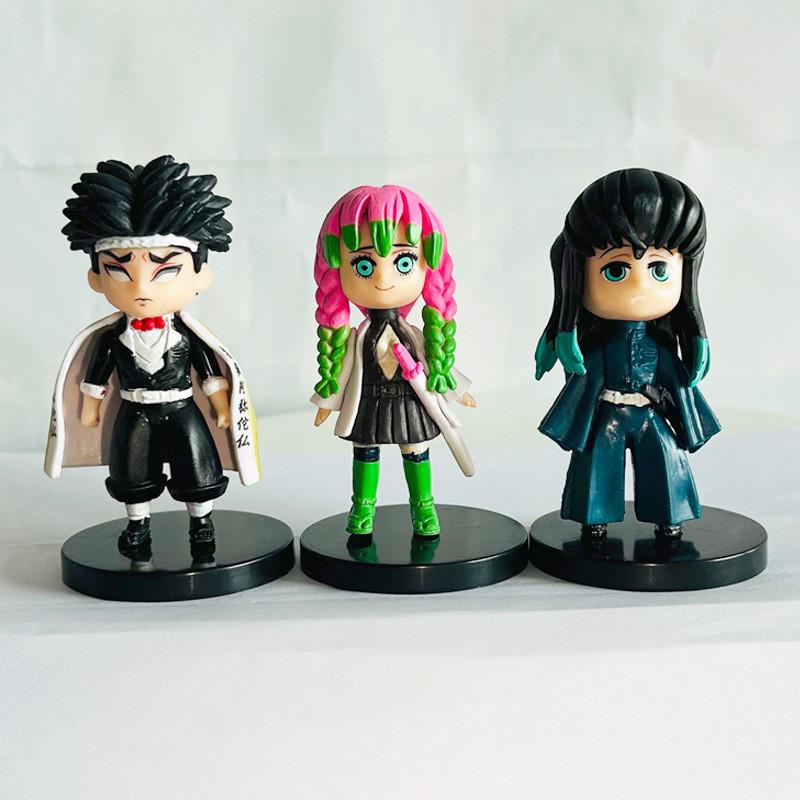 Demon Slayer Kimetsu No Yaiba Zestaw Figurek PVC Do Montażu Dla Kolekcjonerów Anime I Dekoracji Tortu