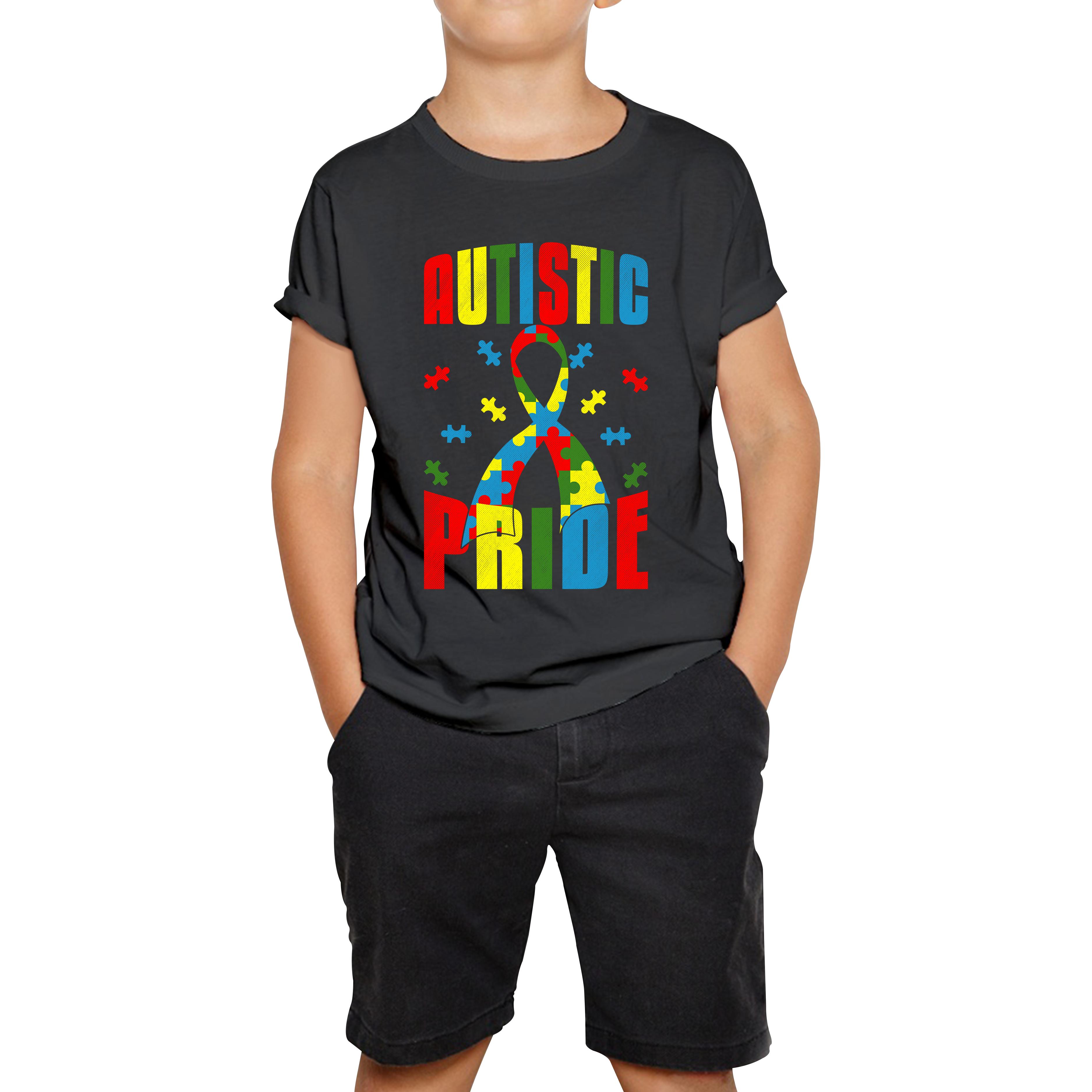 Autistic Pride Autism Awareness Kids T Shirt 160