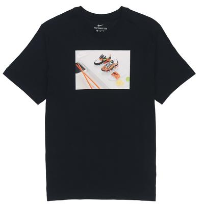 Printed Sports Crew Neck Short Sleeve T-Shirt Men Tops Black DD1327-010