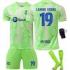 2425 Champions League Zwei Gäste Fußballtrikot Nr. 19 Yamal 9 Levan 8 Pedri 6 Garvey 10