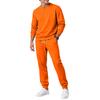 Men's Fall Winter Crewneck Sweatshirt and Sweatpants Set Color Athletic Tracksuit for Gym and Casual Wear