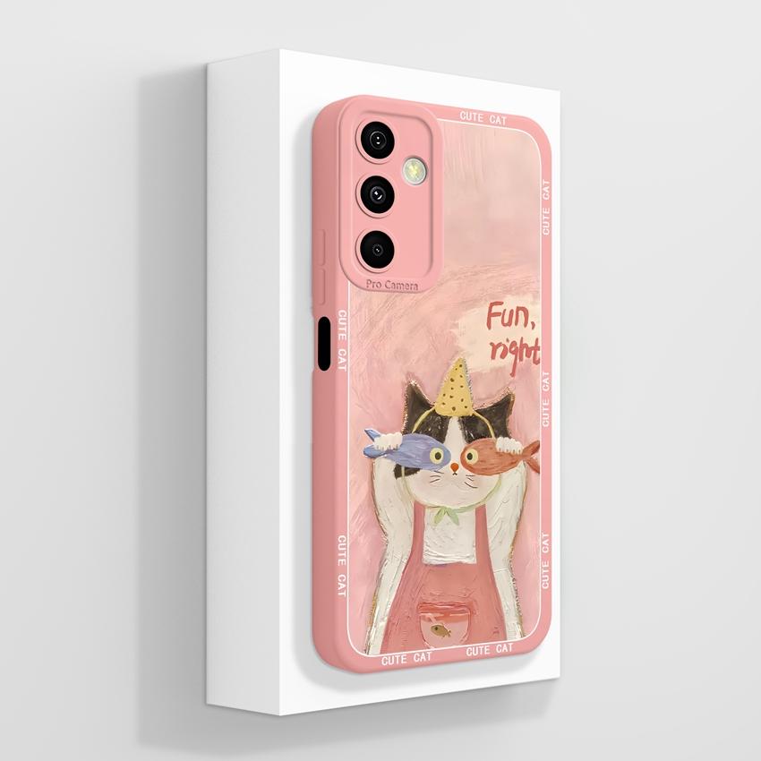 Husă Pentru Samsung M36 M55 M56 A25 A26 A17 F56 Husă Telefon Floare Pictură în Ulei Frumoasă Protecție Ecran Bară de Protecție Moale Husă Rezistentă la Praf Pentru Carcasă Samsung