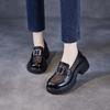 Mesh Thick-soled Women's 2026 Spring and Summer New Leather Breathable Mesh Small Leather Shoes Single Shoes