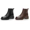 Fleece Platform Martin Boots Children's Leather Short Boots Women's Shoes British Merard Wind Knight Boots Versatile Chelsea Boots