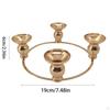 4 Cup Candle Holder Stand Birthday Gift Tea Table Ornament Iron for Office