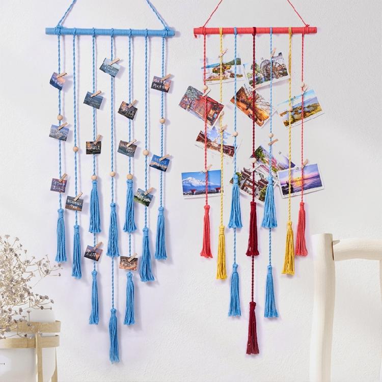 Macrames Wall Hangings Tapestrys Wall Photo Clip Home Decorations Fringes Woven Wall Decorations