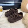 Ugly Cute Retro Fat Pier Pier Platform Bread Shoes Women's 2025 New Small Height Increase Round Head Lace-up Casual Board Shoes