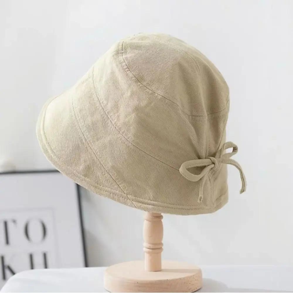 Foldable Bucket Hats for Women Summer Beach Sun Hats Outdoor Panama Fisherman Cap Female Wide Brim Sunscreen Caps