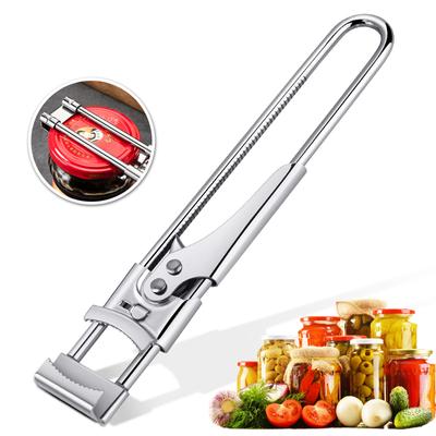 Adjustable Jar Opener Can Opener Stainless Steel Non-Slip Bottle Lid Opener Manual Jar Bottle Bottle Lid Opener Kitchen Gadget