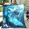 Cute Gawr Gura Hololive Anime Soft Plush Blanket,Flannel Blanket Throw Blanket for Living Room Bedroom Bed Sofa Picnic Cover Kid