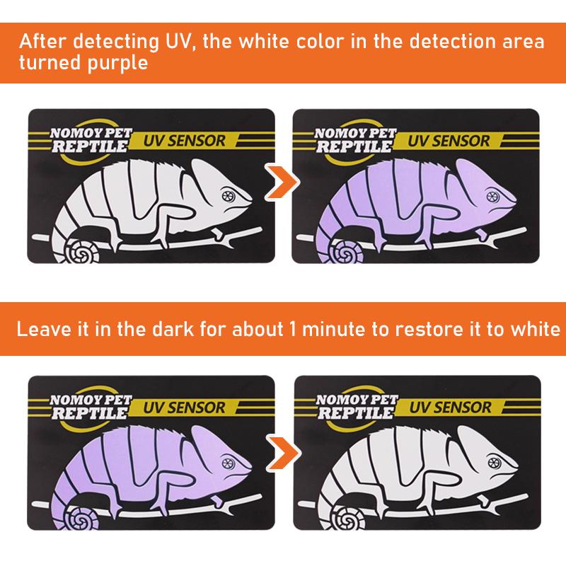 5/3/2/1Pcs Ultraviolet Test Card UV Bulb Test Reptile Pet Raise Tool Equipment UV Testing Tool Reusable Lizard Snake Reptile Pet