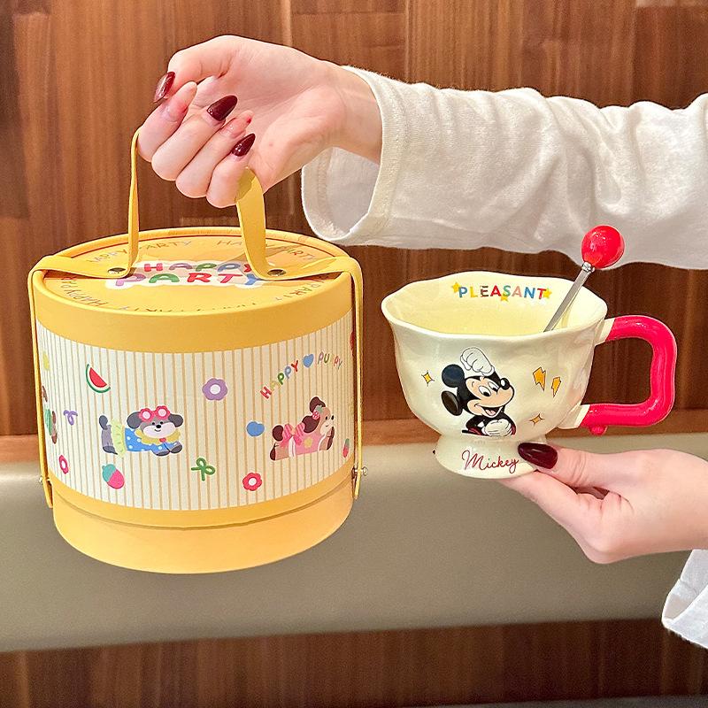 Genuine high-value children's water cup cute ceramic mug dormitory office coffee mug for girl's birthday gift