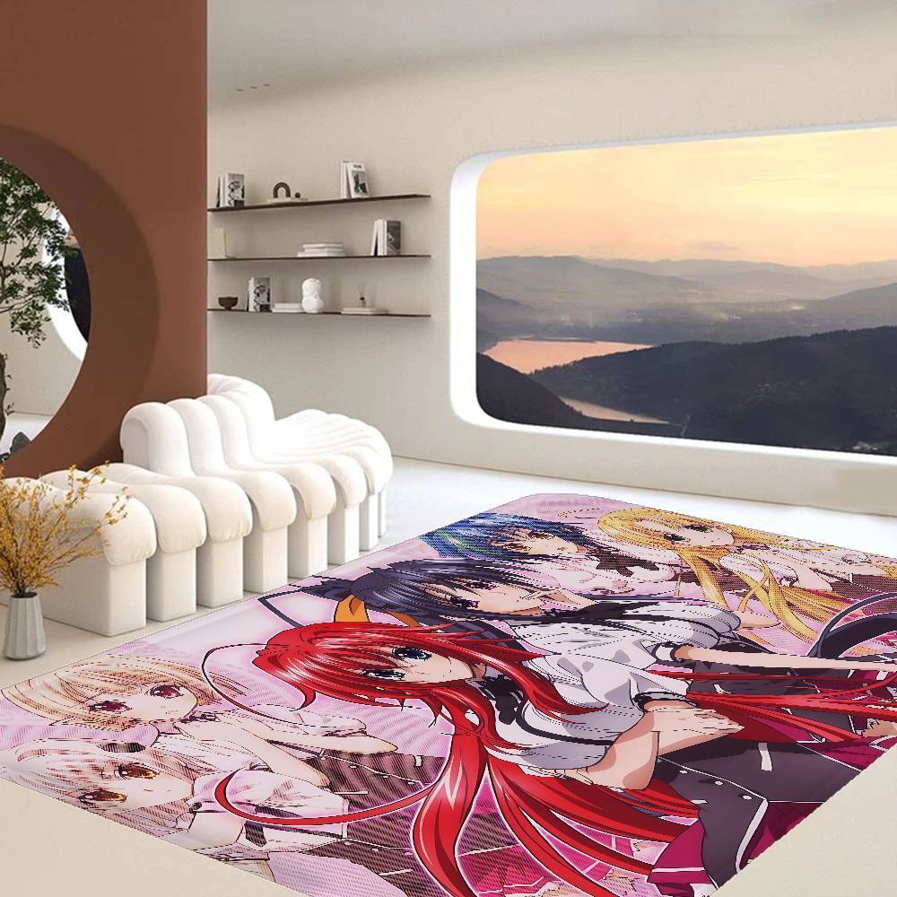 High School DxD Anime Floor Mat INS Style Soft Bedroom Floor House Laundry Room Mat Anti-skid Household Carpets