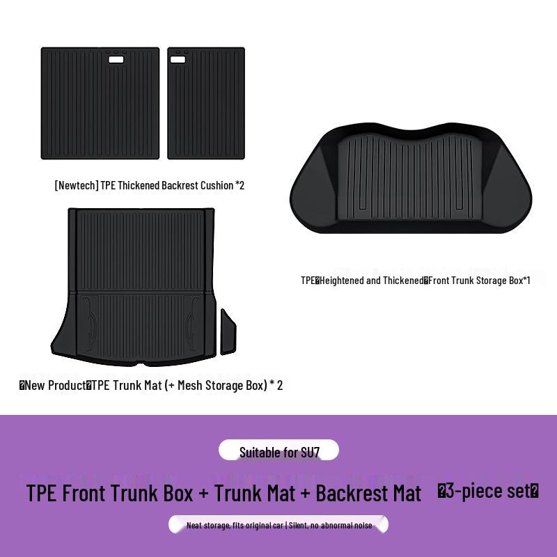 Xiaomi SU7 Waterproof TPE Front & Rear Trunk Storage Mat Set