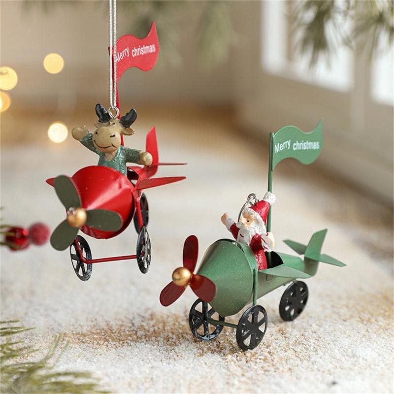 Miniature Christmas Hanging Ornament Miniature Christmas Hanging Ornament Delicate Iron Resin Holiday Tree Adornment