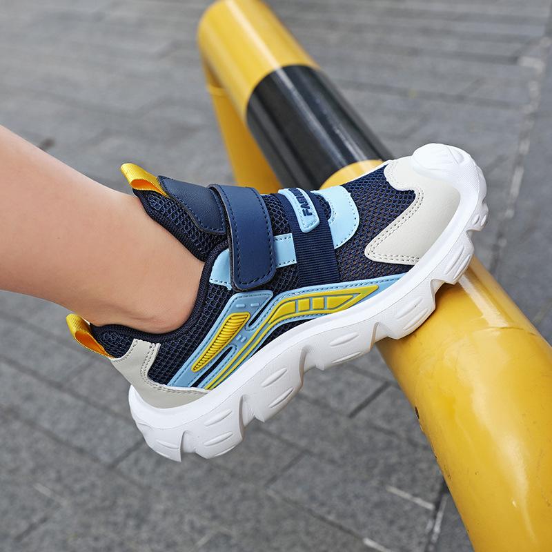 Boys Shoes Boys Sneakers Breathable Double Mesh Children s Running Shoes Boys Hollow Casual Shoes 28
