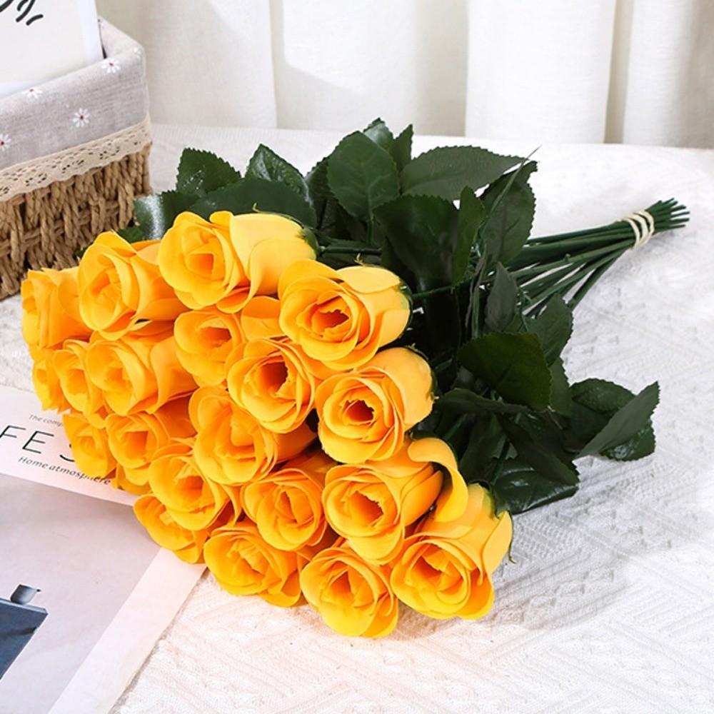 10 Heads Real Happy Flower Mini 10 Colors Valentine's Day Flowers Photography Photo Gift Crystal Grass Bouquet Home Decorative