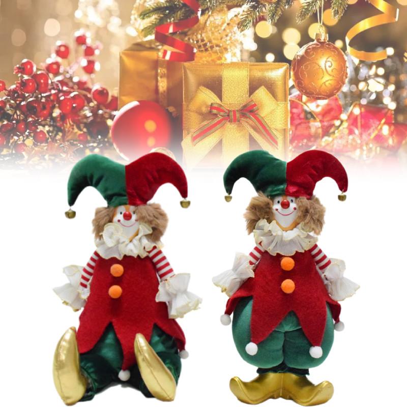Charming Clown Figurine For Christmas Festivities Beautifully Handmade For Joyful Decor