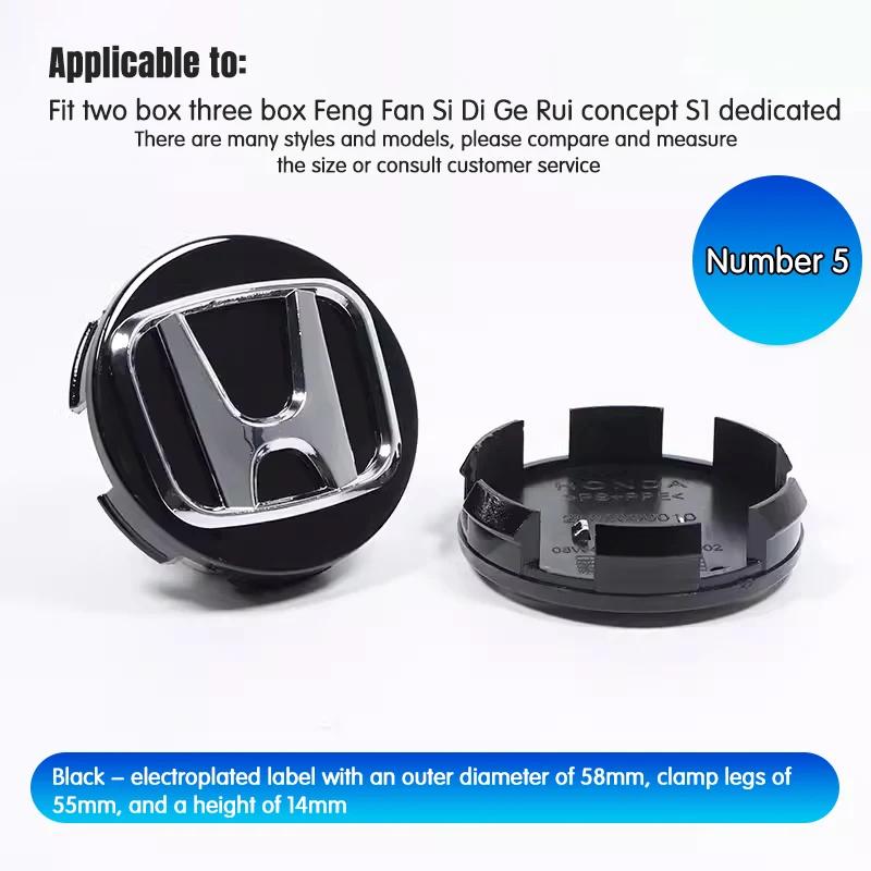 58MM/69MM Car Styling Wheel Center Hub Caps Cover Replacement Accessories For Honda CITY CIVIC Mugen Pilot Type R Type S Insight