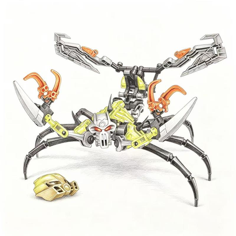Bionicle Series Skull Warrior Mask Maker Building Blocks Anime Action Figures Soldier Warrior Bricks Toys For Boys Kids Gifts