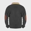 Men's Retro Embroidered Half-Open Cardigan Sweatshirt with European and American Style