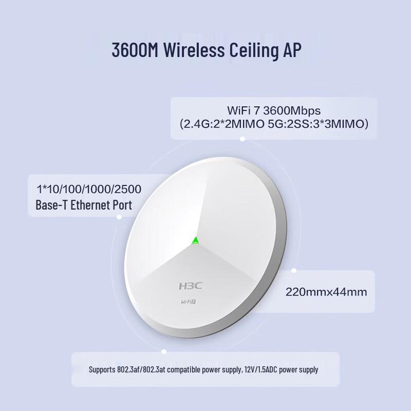 H3C WiFi 7 3600M Ceiling Mount AP System (6 APs + 9-Port Gateway) (CN version)